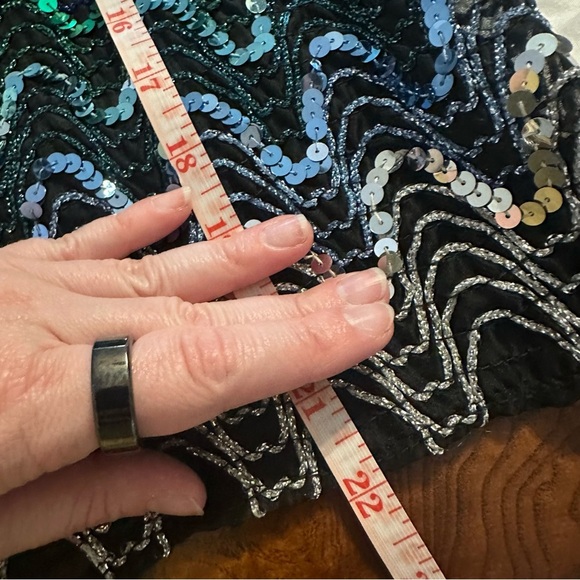 Vintage Pearlette Plus Rainbow Sequin Blouse Top | Size 38 (Approx. M) - Picture 9 of 9